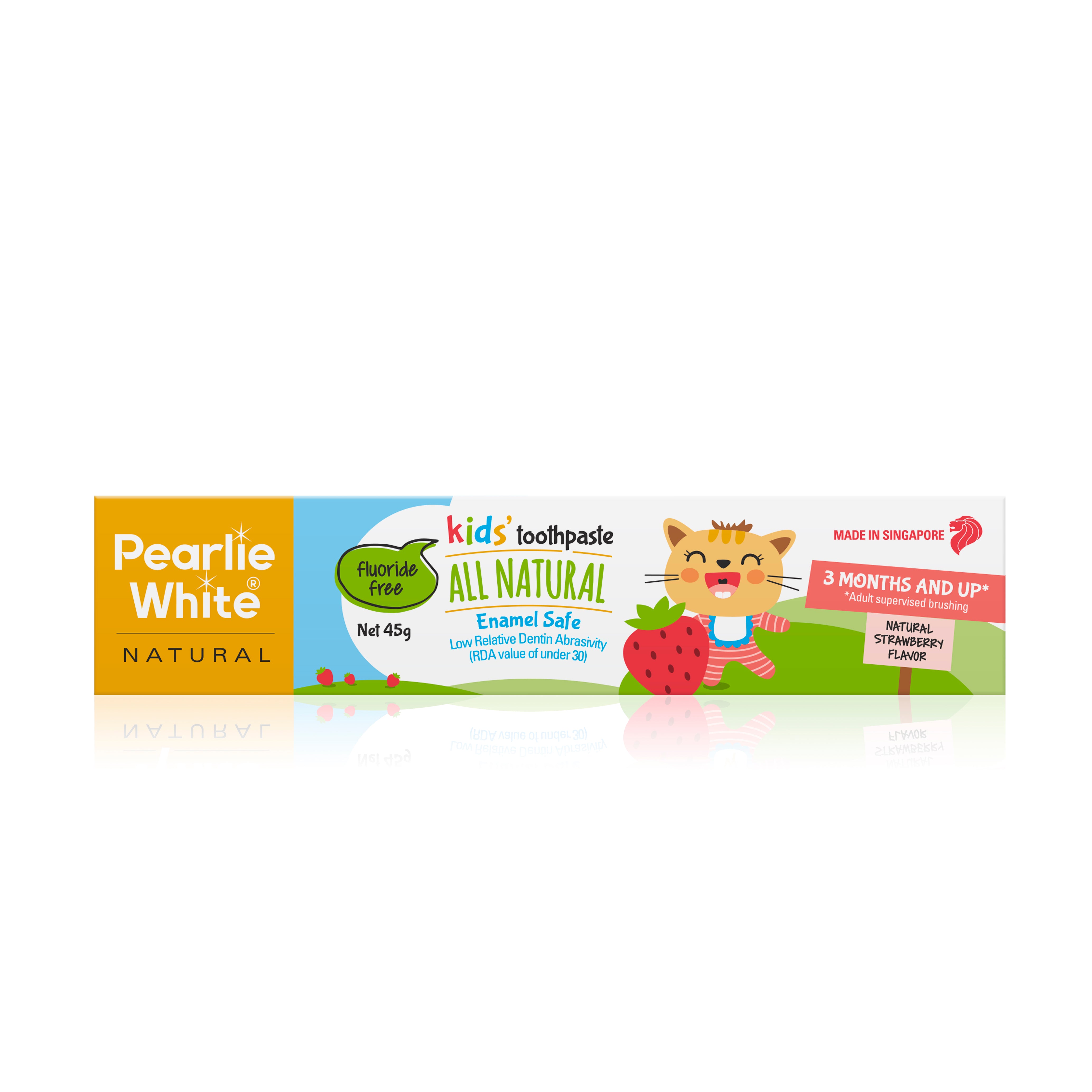 All Natural Enamel Safe Kids’ Toothpaste (Strawberry) 45g- Triple Pack