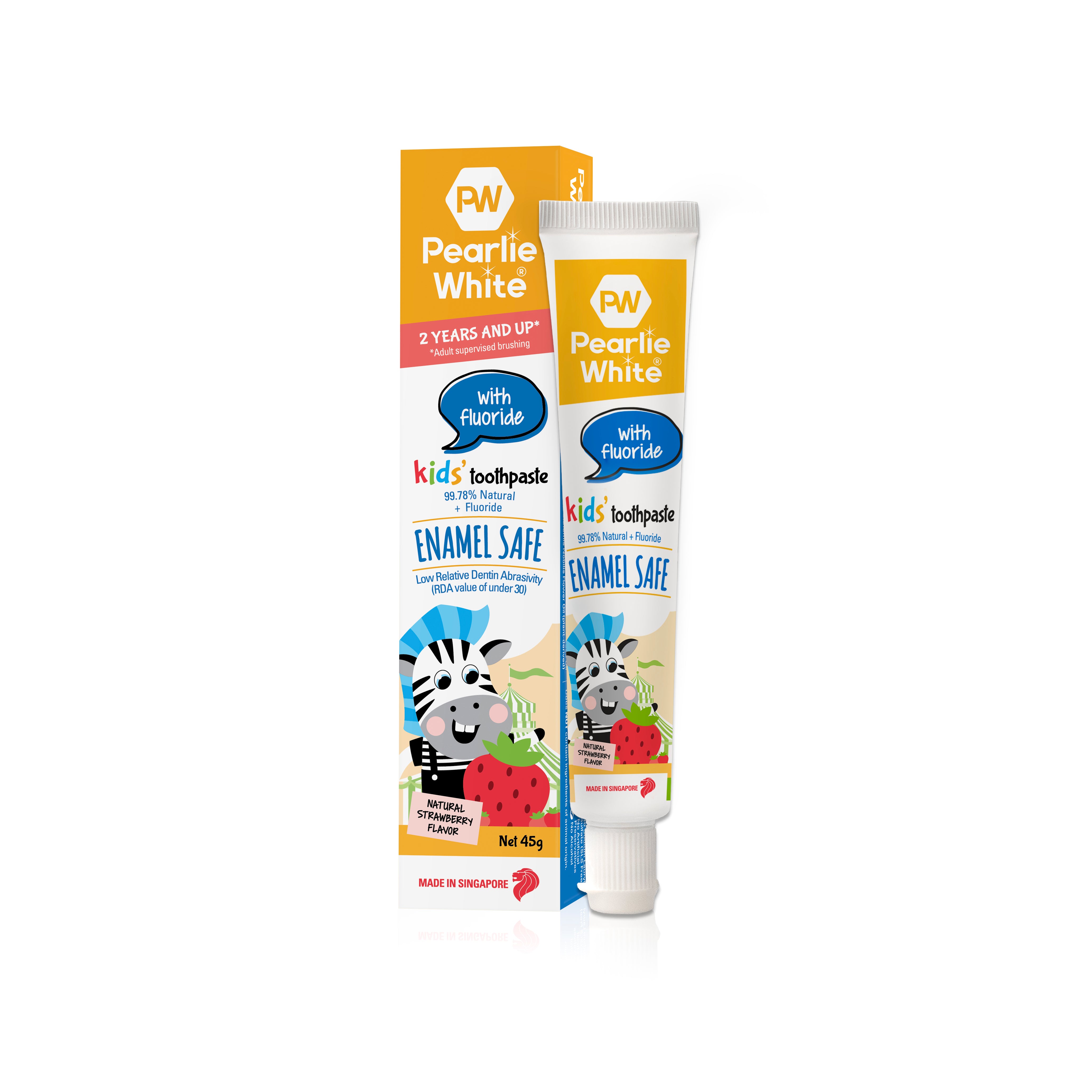 Enamel Safe Kids’ Fluoride Toothpaste (Strawberry) 45g