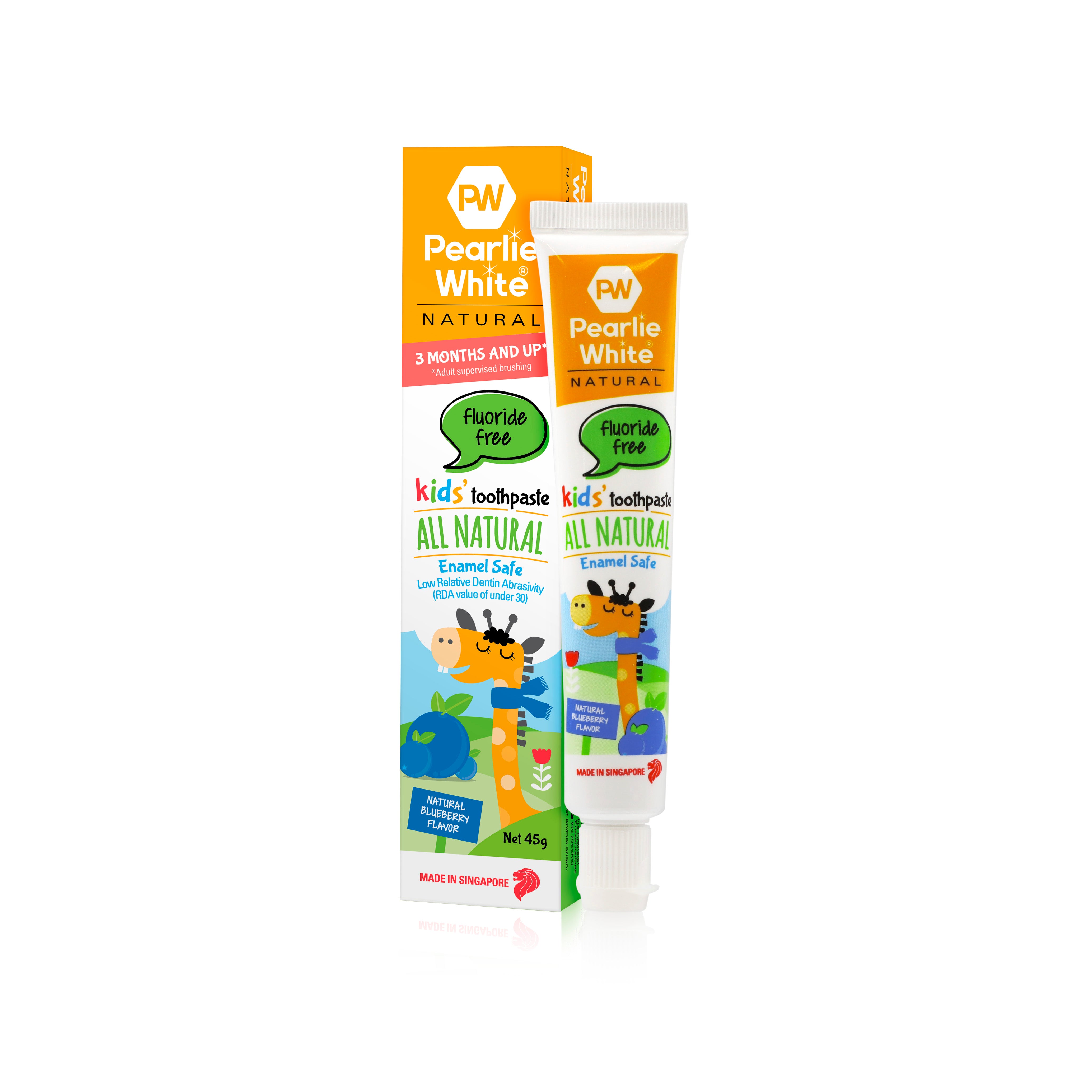 All Natural Enamel Safe Kids’ Toothpaste (Blueberry) 45g