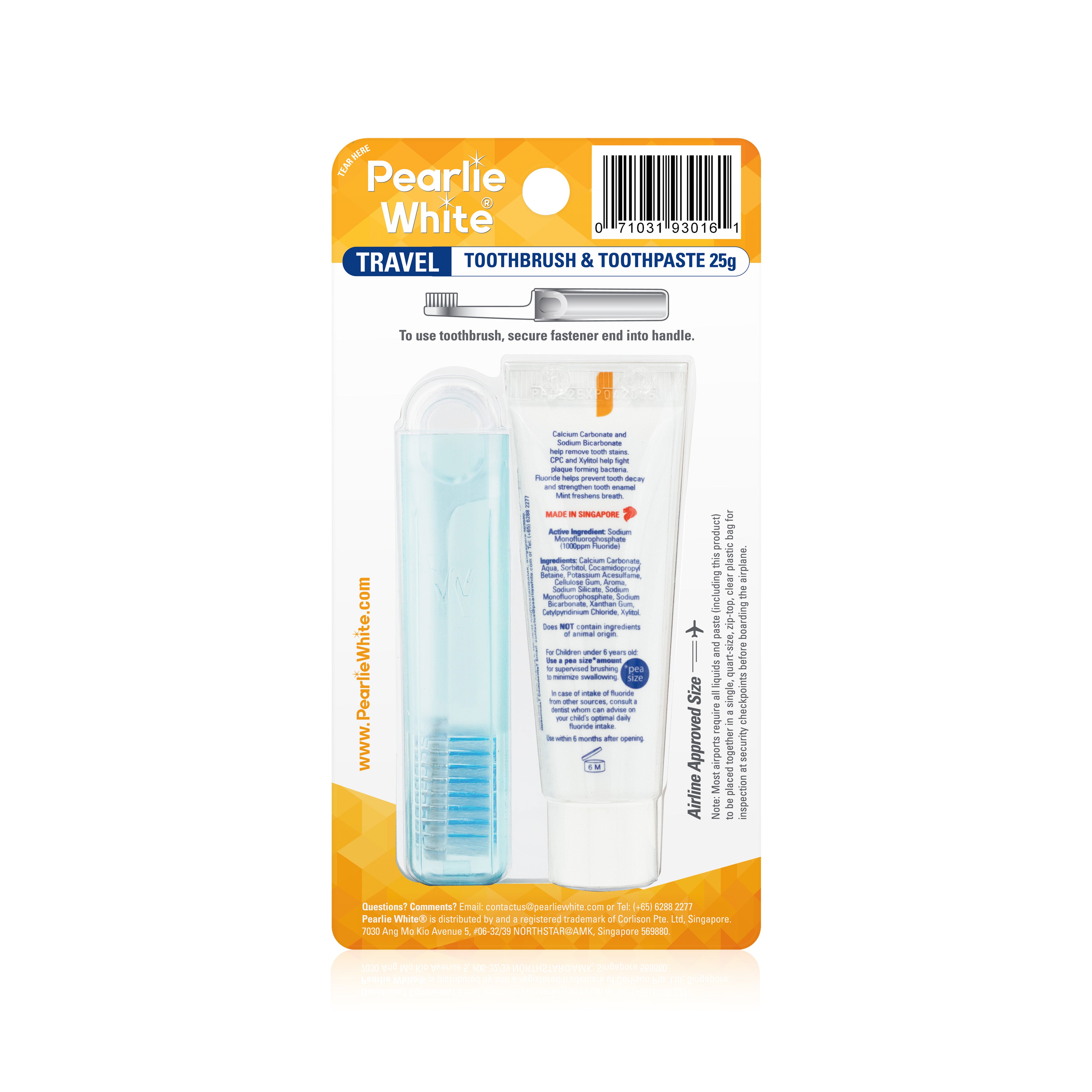 Travel Toothbrush with Premium Toothpaste 25gm