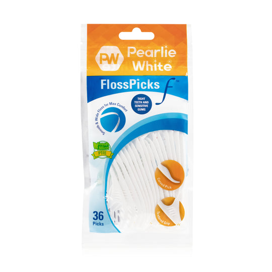 FlossPicks F 2-IN-1 PTFE Mint Flosser 36pcs | Pearlie White