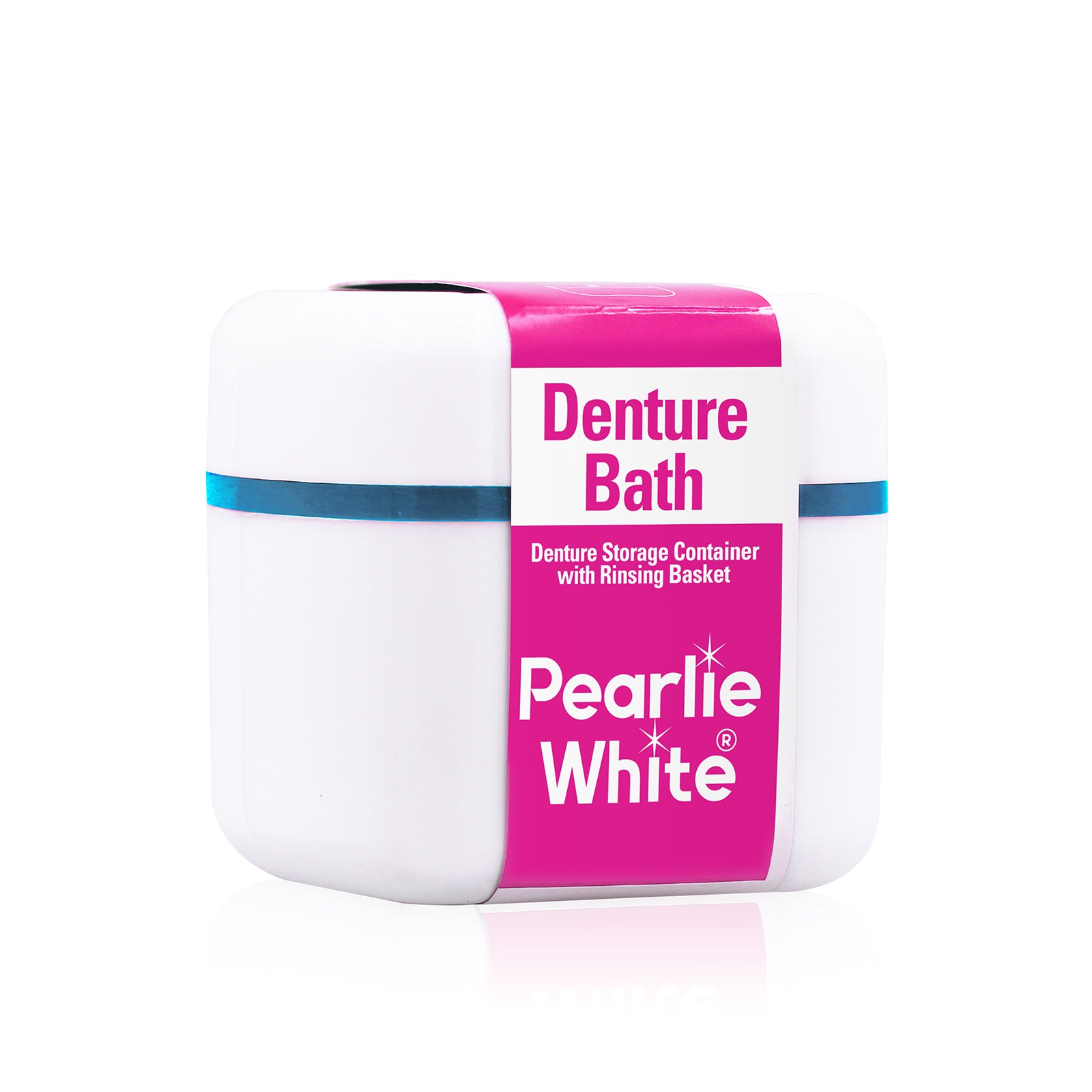 Denture Bath - Denture Container With Rinsing Basket