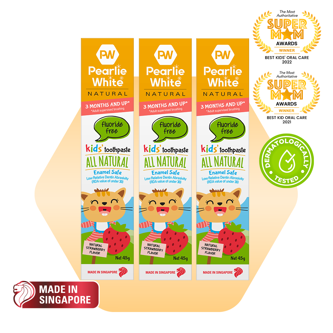 All Natural Enamel Safe Kids’ Toothpaste (Strawberry) 45g- Triple Pack