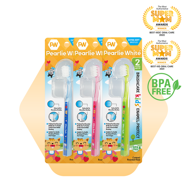 BrushCare Enamel Protect Kids Extra Soft Toothbrush Triple Pack