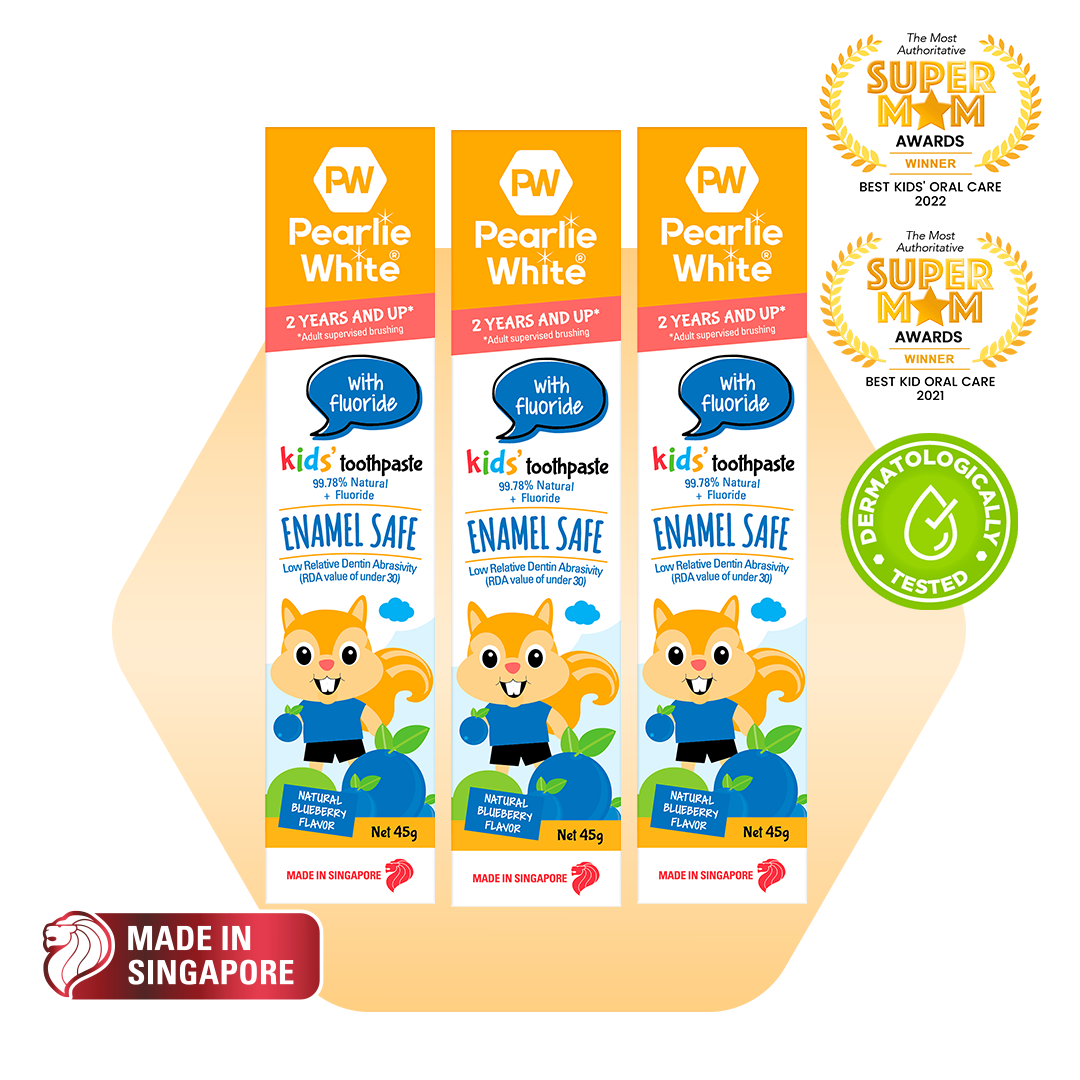 Enamel Safe Kids’ Fluoride Toothpaste (Blueberry) 45g- Triple Pack