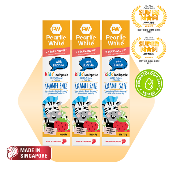 Enamel Safe Kids’ Fluoride Toothpaste (Strawberry) 45g- Triple Pack