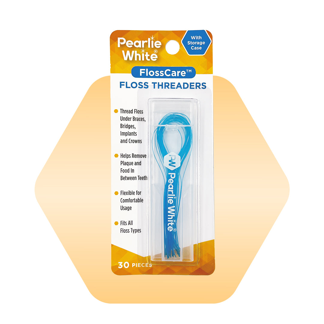 FlossCare Floss Threaders - With Storage Case 30pcs | Pearlie White