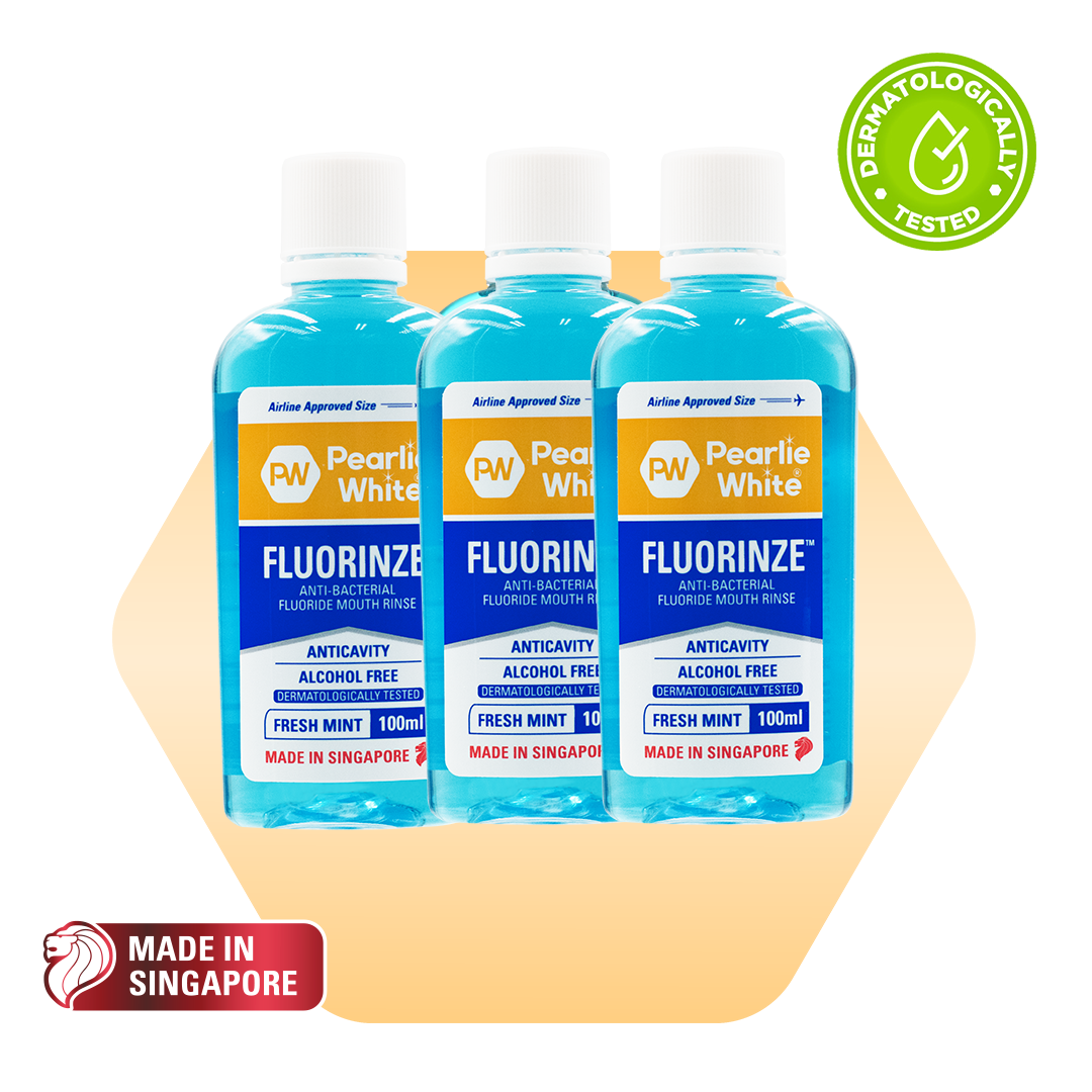 Fluorinze Anti-bacterial Fluoride Mouth Rinse 100ml - Triple Pack ...