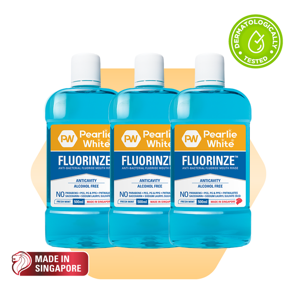 Fluorinze Antibacterial Fluoride Mouth Rinse 500ml - Triple Pack