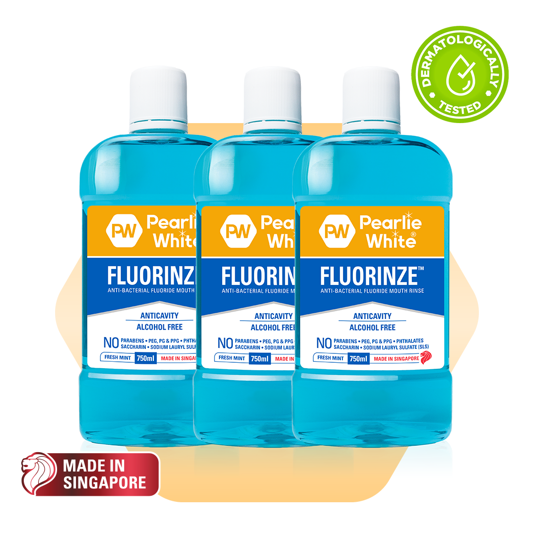 Fluorinze Antibacterial Fluoride Mouth Rinse 750ml - Triple Pack