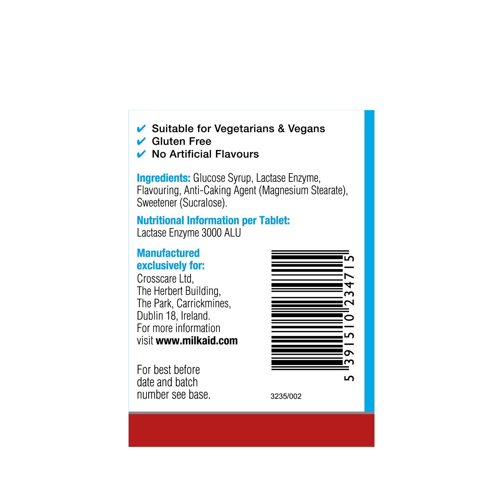 Milkaid Lactase Enzyme Tablets 120's