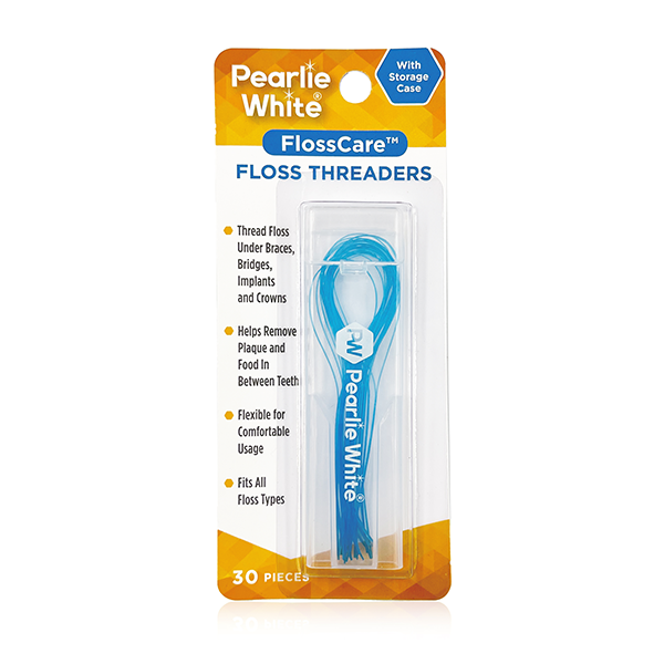FlossCare Floss Threaders - With Storage Case 30pcs | Pearlie White