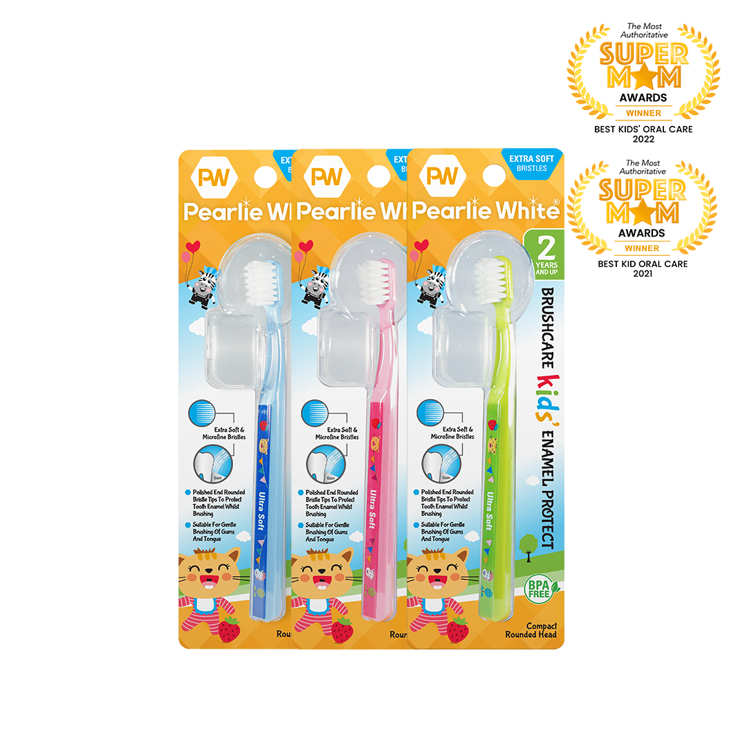 BrushCare Enamel Protect Kids Extra Soft Toothbrush Triple Pack
